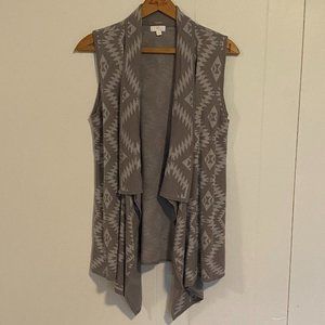 C Bohemian Aztec Sleeveless Cardigan